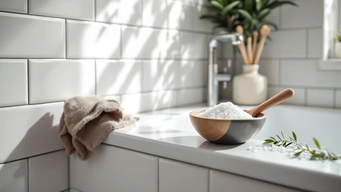 Geen bleek of azijn, deze zouttruc maakt badkamer voegen als nieuw