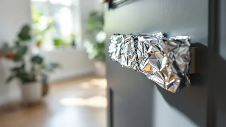 Geen verf of tape, deze aluminiumfolie-truc voor deurklinken is briljant