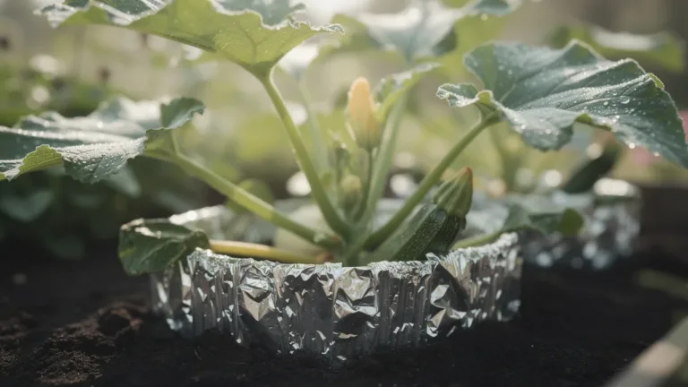 Ik probeerde deze aluminiumfolie methode, mijn courgetteplanten overleefden eindelijk