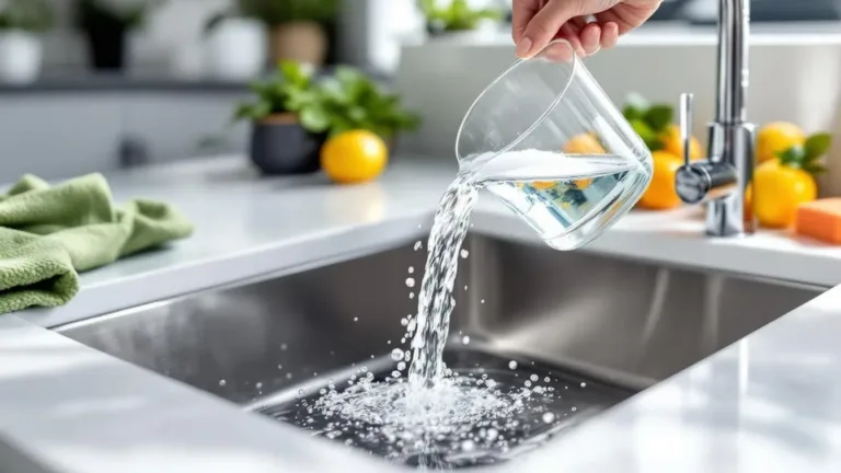 Ni azijn ni soda, deze halve glas truc maakt elke afvoer vanzelf vrij