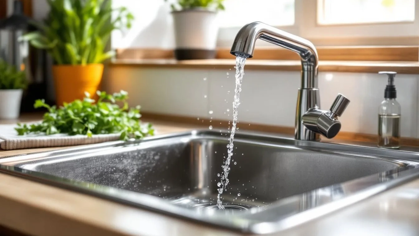 Geen azijn, geen soda: het halve-glazen trucje dat de afvoer vanzelf reinigt