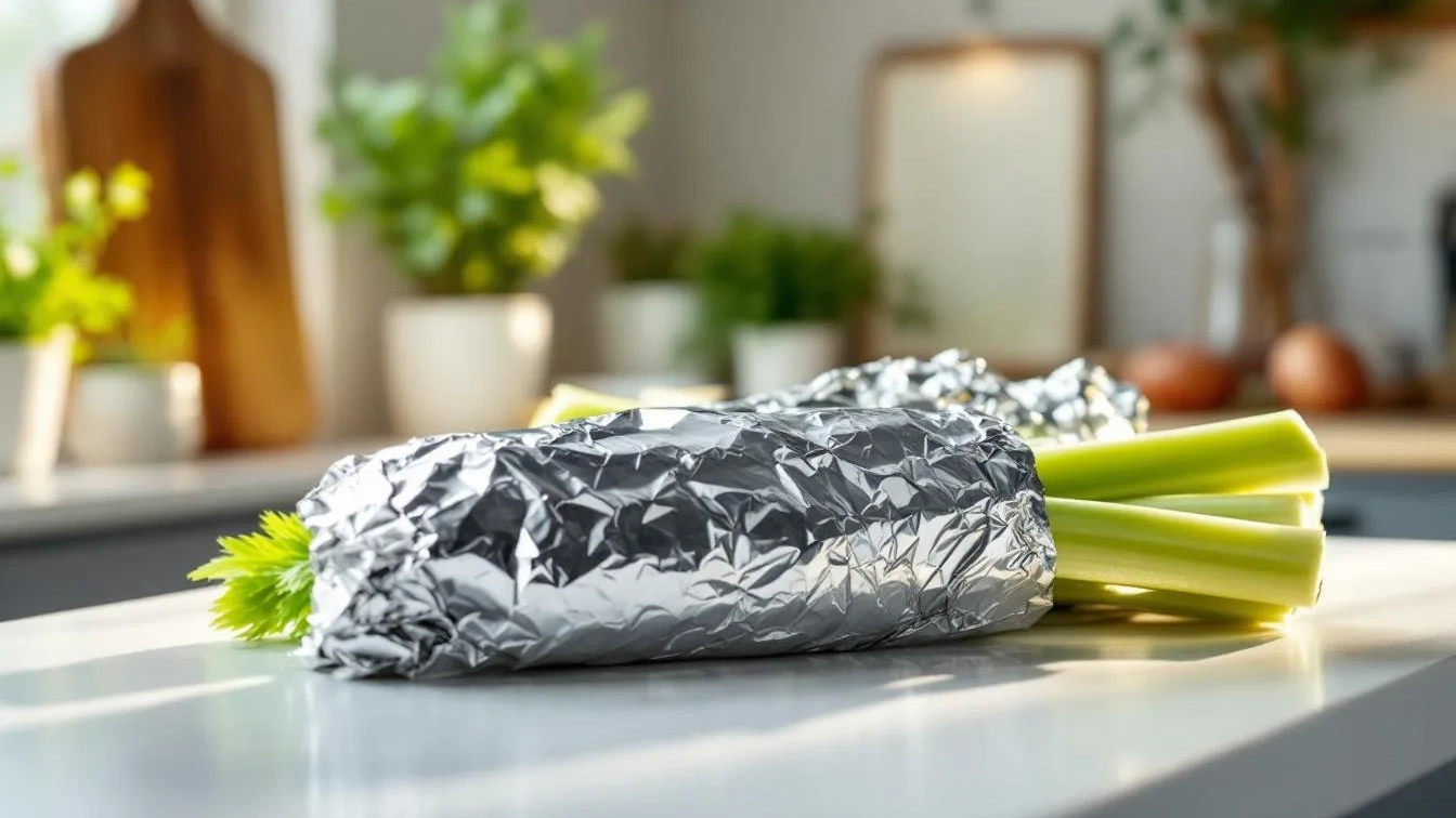 Voedselexpert onthult waarom selderij in aluminiumfolie wekenlang vers blijft