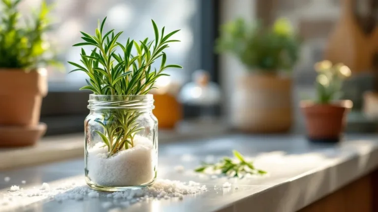Waarom je rozemarijn en grof zout samen in een pot binnenshuis moet bewaren